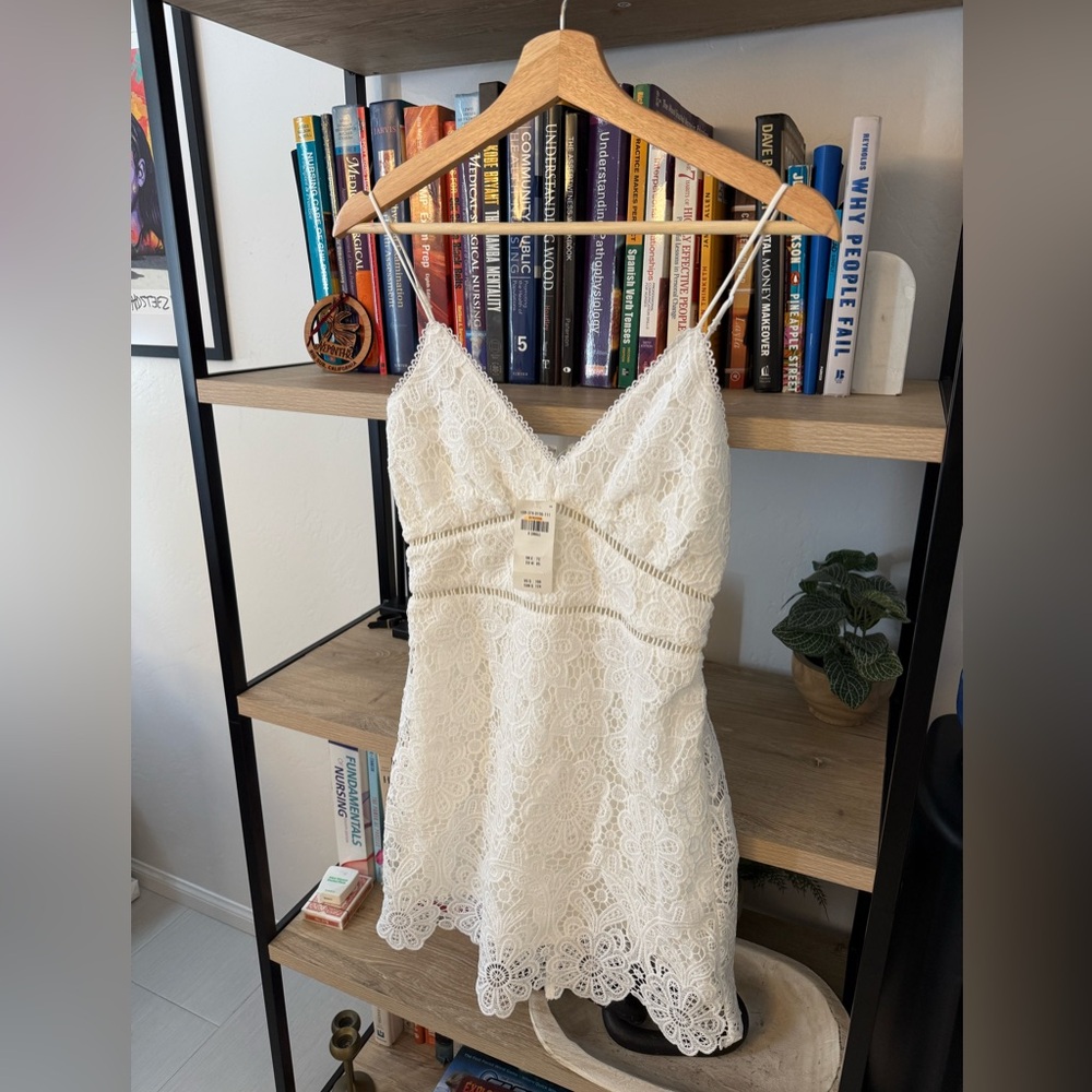 Abercrombie & Fitch White Lace Mini Dress